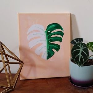 Monstera deliciosa veriegated original painting